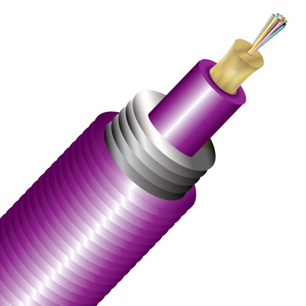 BendSafe® 12 Strand OM4 Interlocking Armored Distribution TB Plenum - Bulk per Ft.